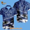 Toronto Maple Leafs Special Palm Tree Hawaiian Button Shirt 2