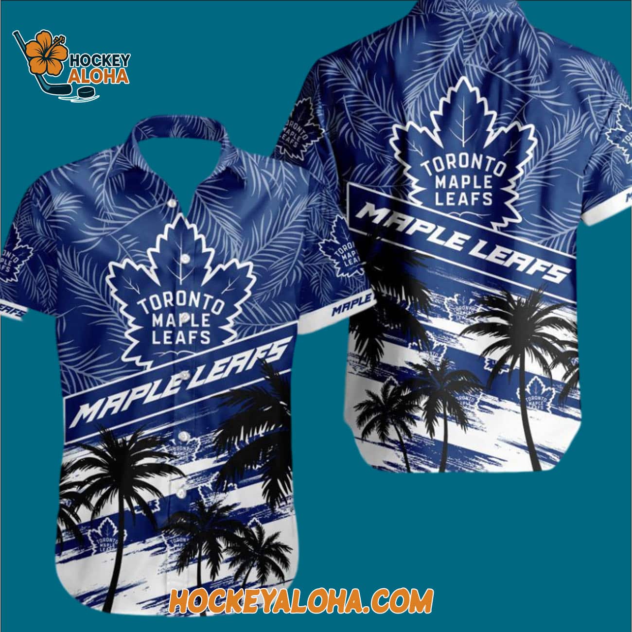 Toronto Maple Leafs Special Palm Tree Hawaiian Button Shirt Toronto Maple Leafs Special Palm Tree Hawaiian Button Shirt