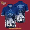 Toronto Maple Leafs Tropical Flamingo Pattern Summer Hawaiian Shirt 4