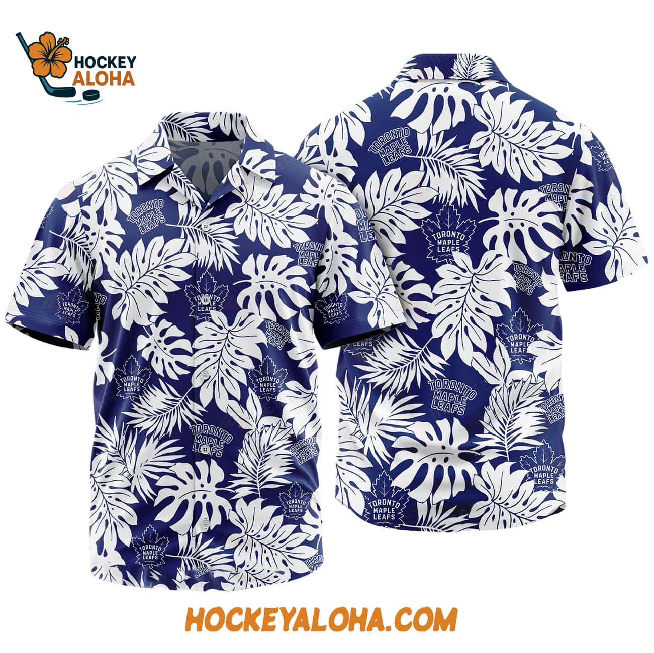 Toronto Maple Leafs Tropical Leafs Design Hawaiian Shirt Toronto Maple Leafs Tropical Leafs Design Hawaiian Shirt