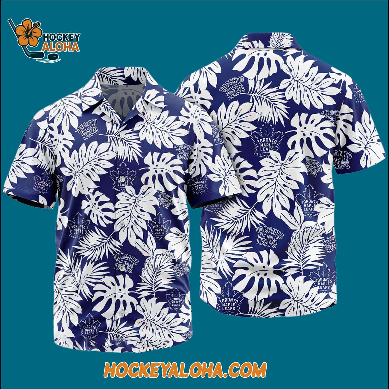 Toronto Maple Leafs Tropical Leafs Design Hawaiian Shirt Toronto Maple Leafs Tropical Leafs Design Hawaiian Shirt