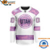 Utah Club Personalized Fights Cancer Design Hockey Jersey 1
