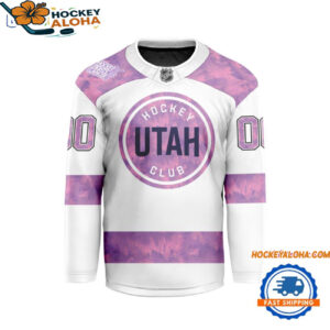 Utah Club Personalized Fights Cancer Design Hockey Jersey 1