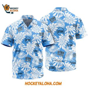 Utah Hockey Club Tropical Leafs Design Hawaiian Shirt 1