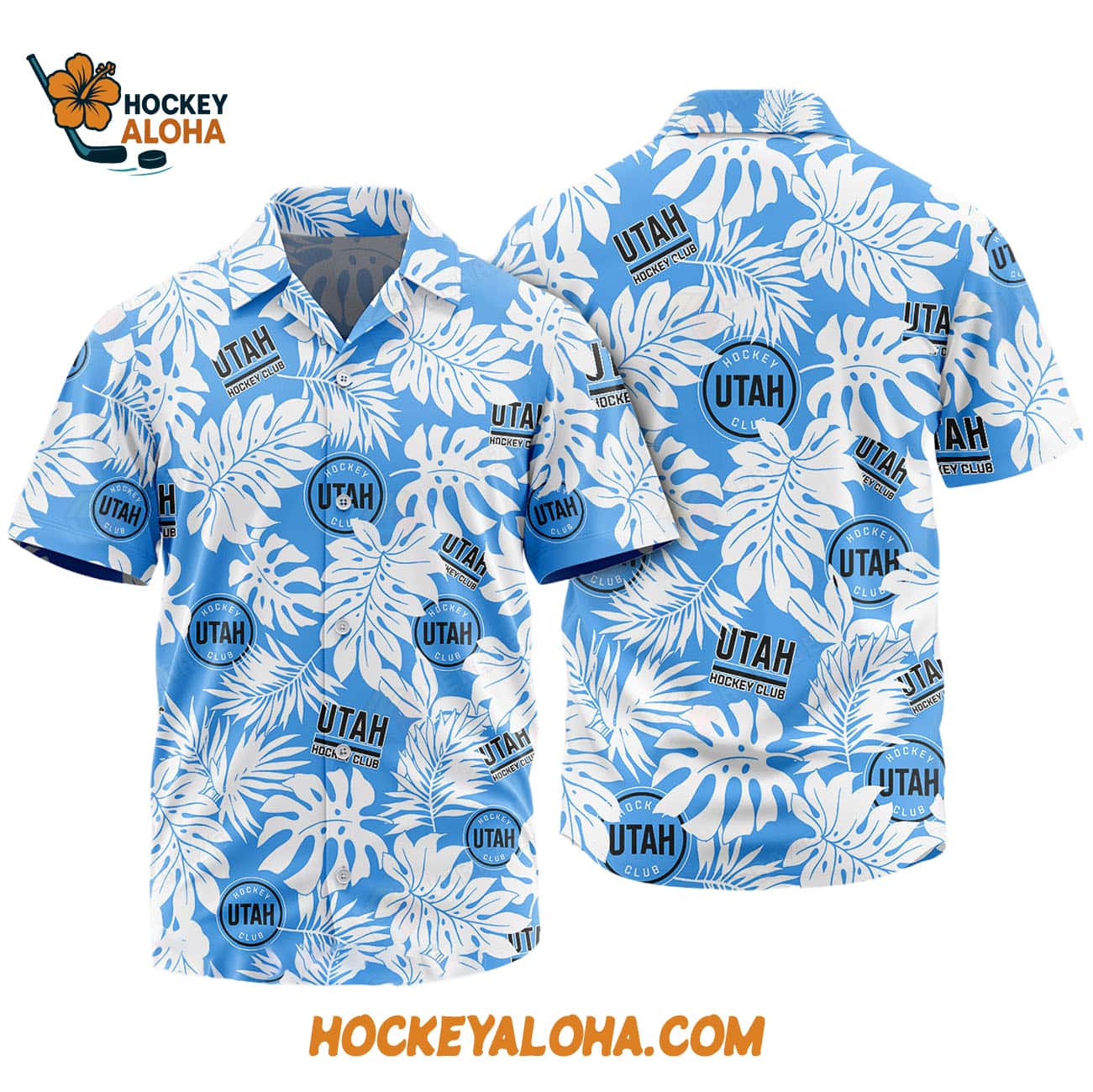 Utah Hockey Club Tropical Leafs Design Hawaiian Shirt Utah Hockey Club Tropical Leafs Design Hawaiian Shirt