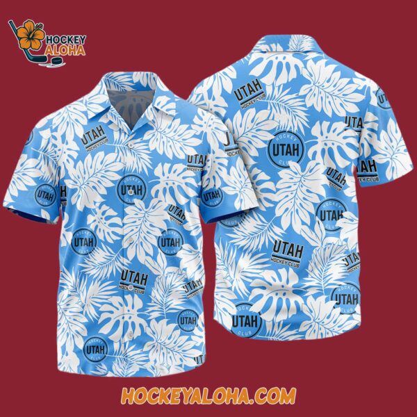 Utah Hockey Club Tropical Leafs Design Hawaiian Shirt 4