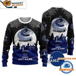 Vancouver Canucks Hockey New Design Litmited Ugly Sweater Custom Name