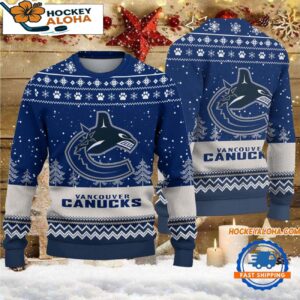 Vancouver Canucks Hockey Team Design New Christmas Ugly Sweater