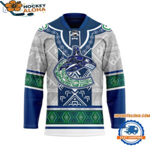 Vancouver Canucks Personalized Native American Hockey Jersey 1