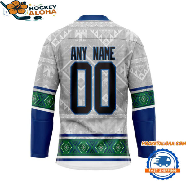 Vancouver Canucks Personalized Native American Hockey Jersey 2