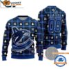 Vancouver Canucks Snow Tree Christmas Ugly Sweater Custom Name And Custom Number