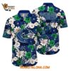 Vancouver Canucks Tropical Begonia Flower Pattern Summer Hawaiian Shirt 1
