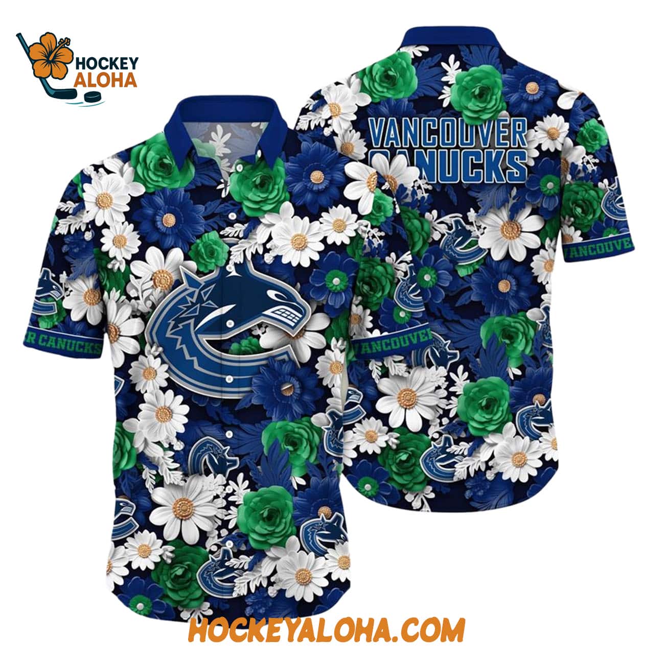 Vancouver Canucks Tropical Begonia Flower Pattern Summer Hawaiian Shirt Vancouver Canucks Tropical Begonia Flower Pattern Summer Hawaiian Shirt
