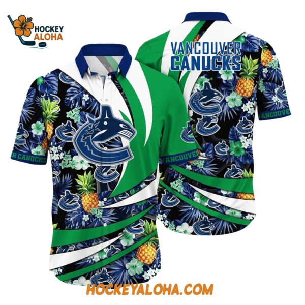 Vancouver Canucks With Tropical Pineapple Summer Hawaiian Shirt 1