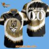 Vegas Golden Knights Grateful Dead Tie dye Hawaiian Button Shirt 2