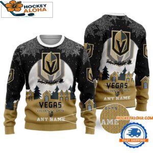 Vegas Golden Knights Hockey New Design Litmited Ugly Sweater Custom Name