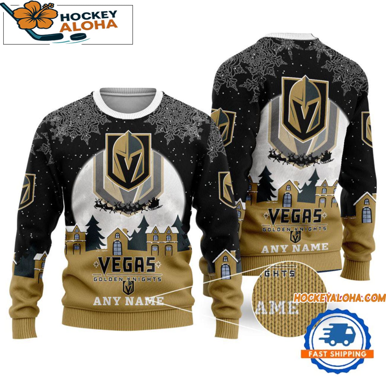 Vegas Golden Knights Hockey New Design Litmited Ugly Sweater Custom Name Vegas Golden Knights Hockey New Design Litmited Ugly Sweater Custom Name