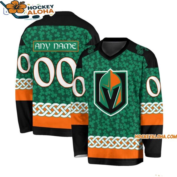 Vegas Golden Knights Special Stpatricks Day Design Hockey Jersey
