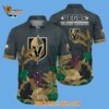 Vegas Golden Knights Tropical Forest Motifs Summer Hawaiian Shirt 2