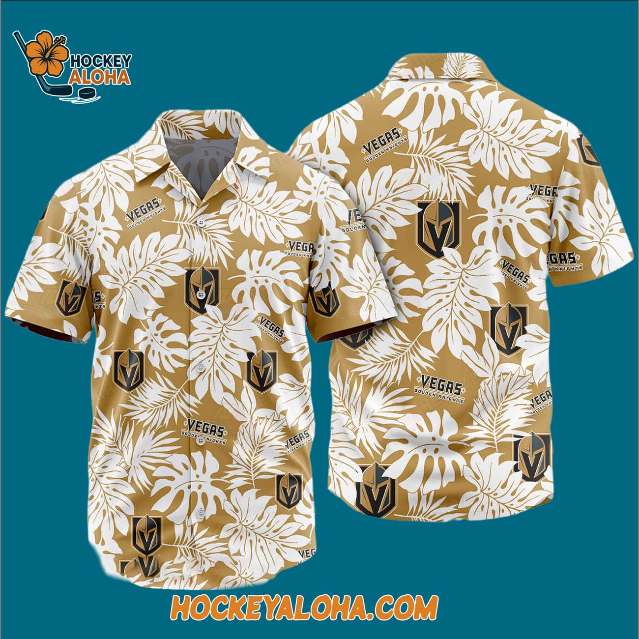 Vegas Golden Knights Tropical Leafs Design Hawaiian Shirt Vegas Golden Knights Tropical Leafs Design Hawaiian Shirt