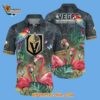 Vegas Golden Knights Tropical Parrot And Flamingo Motifs Summer Hawaiian Shirt 2