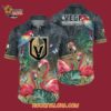Vegas Golden Knights Tropical Parrot And Flamingo Motifs Summer Hawaiian Shirt 4