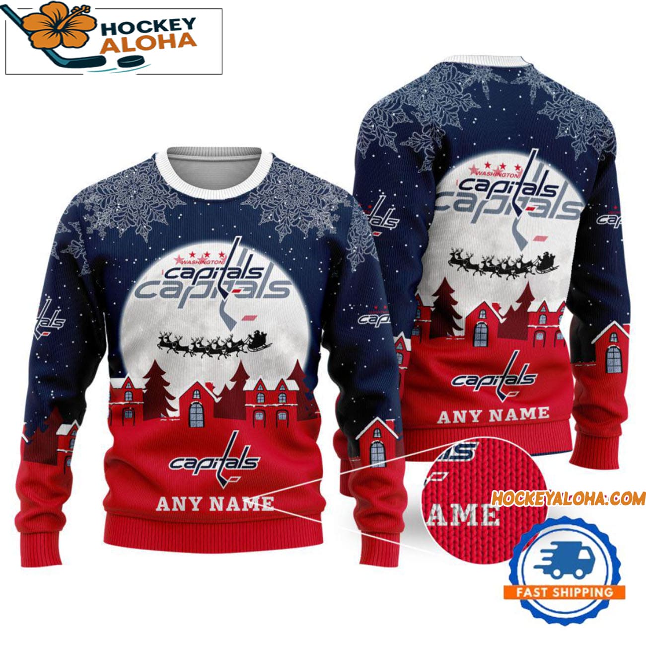 Washington Capitals Hockey New Design Litmited Ugly Sweater Custom Name Washington Capitals Hockey New Design Litmited Ugly Sweater Custom Name