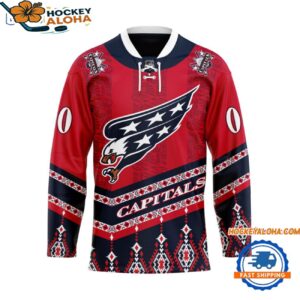 Washington Capitals Personalized Native American Hockey Jersey 1