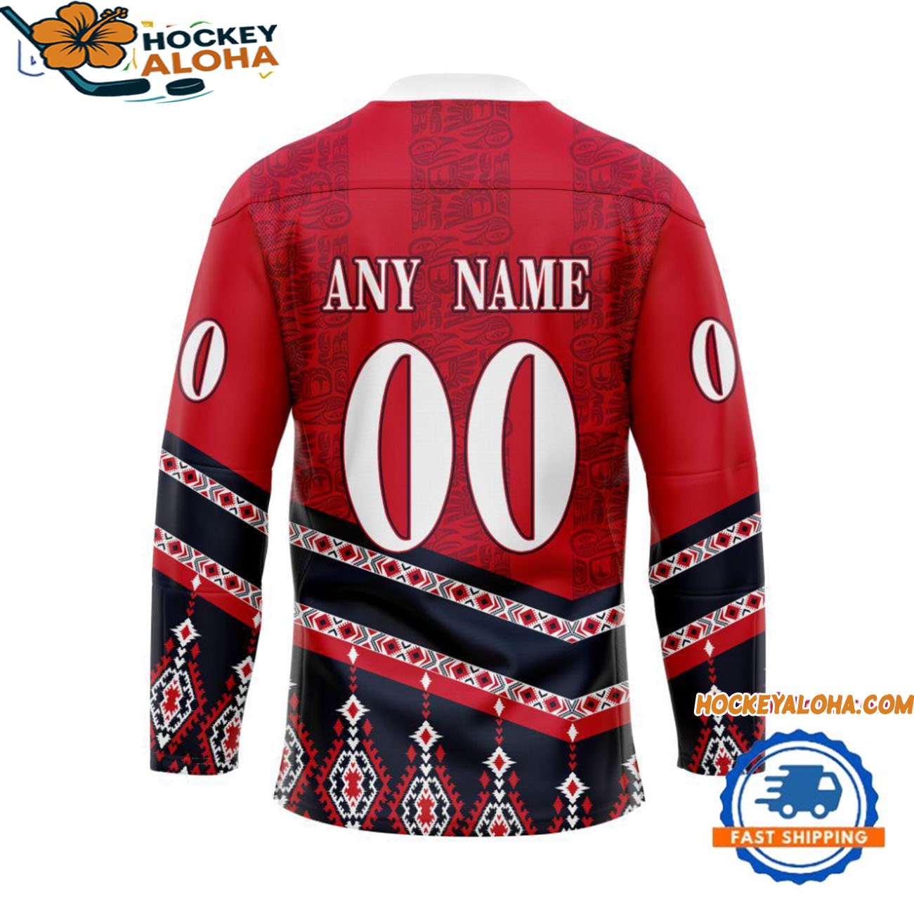 Washington Capitals Personalized Native American Hockey Jersey Washington Capitals Personalized Native American Hockey Jersey