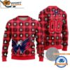 Washington Capitals Snow Tree Christmas Ugly Sweater Custom Name And Custom Number