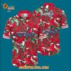 Washington Capitals Tropical Leaf Pattern Summer Hawaiian Shirt 3