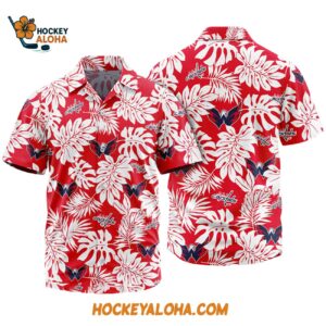 Washington Capitals Tropical Leafs Design Hawaiian Shirt 1