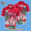 Washington Capitals Tropical Parrot And Flamingo Motifs Summer Hawaiian Shirt 2