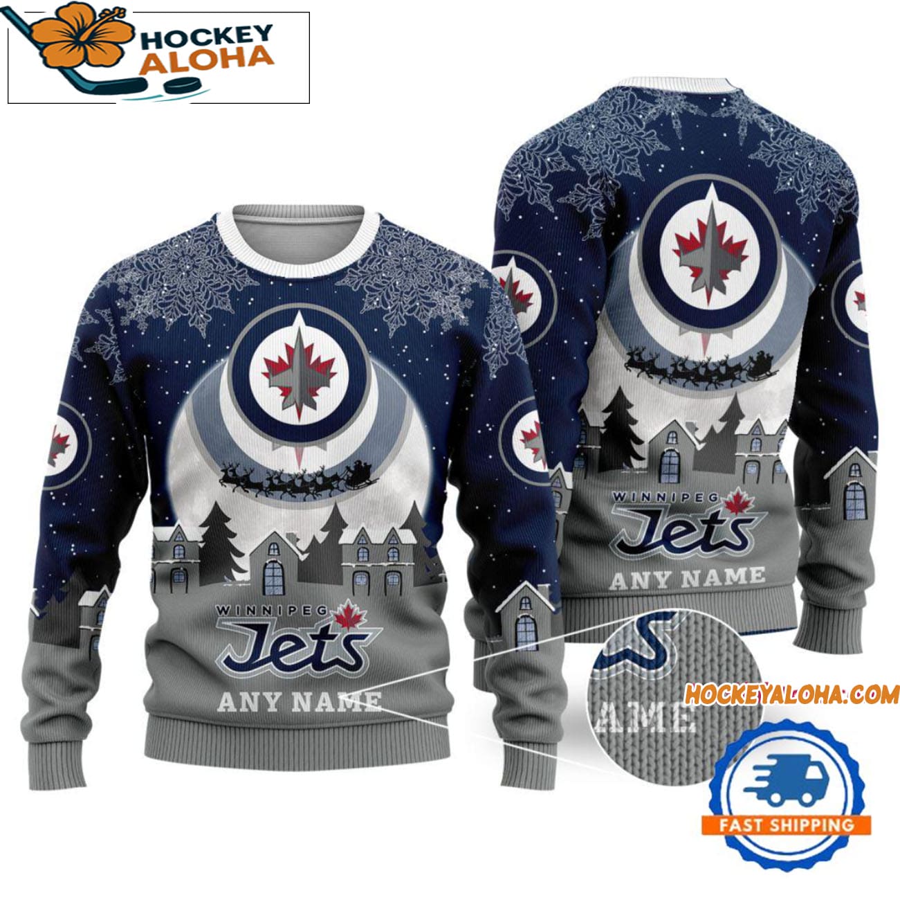 Winnipeg Jets Hockey New Design Litmited Ugly Sweater Custom Name Winnipeg Jets Hockey New Design Litmited Ugly Sweater Custom Name