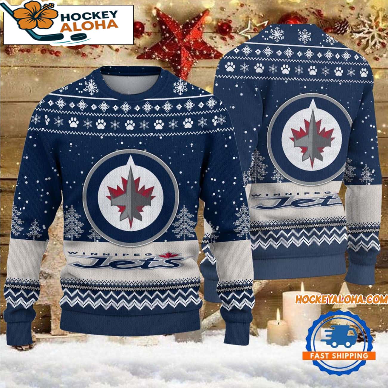 Winnipeg Jets Hockey Team Design New Christmas Ugly Sweater Winnipeg Jets Hockey Team Design New Christmas Ugly Sweater