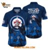 Winnipeg Jets Tropical Flamingo Pattern Summer Hawaiian Shirt 1