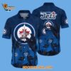 Winnipeg Jets Tropical Flamingo Pattern Summer Hawaiian Shirt 2