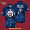 Winnipeg Jets Tropical Flamingo Pattern Summer Hawaiian Shirt 4