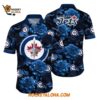 Winnipeg Jets Tropical Rose Pattern Summer Hawaiian Shirt 1