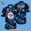 Winnipeg Jets Tropical Rose Pattern Summer Hawaiian Shirt 2