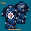 Winnipeg Jets Tropical Rose Pattern Summer Hawaiian Shirt 3