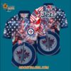 Winnipeg Jets With American Independence Day Pattern Summer Hawaiian Shirt 3
