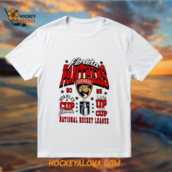 Florida Panthers 2025 Stanley Cup Champions List Up The Cup National Hockey League Shirt