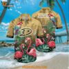 NHL Anaheim Ducks Hawaiian Shirt Tropical Parrot And Flamingo Motifs Summer Hawaiian Shirt