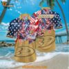 NHL Anaheim Ducks Hawaiian Shirt With American Independence Day Pattern Summer Hawaiian Shirt