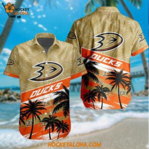 NHL Anaheim Ducks Special Palm Tree Hawaiian Button Shirt