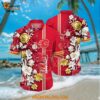 NHL Calgary Flames Hawaiian Shirt Tropical Hepatica Floral Pattern Summer Hawaiian Shirt