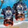 NHL Edmonton Oilers Special Palm Tree Hawaiian Button Shirt
