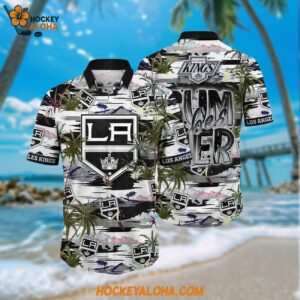 Nhl Los Angeles Kings Hawaiian Shirt Tropical Desert Island Motif Summer Hawaiian Shirt