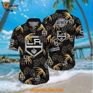 Nhl Los Angeles Kings Hawaiian Shirt Tropical Motifs Summer Hawaiian Shirt